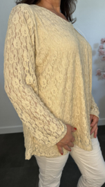 Kanten blouse Esmee Zand
