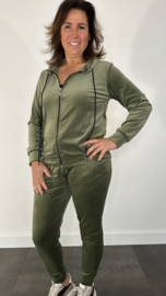 2-Delig velvet comfy pak met rits army
