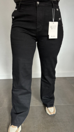 G-smack Jeans wide leg hearts zwart