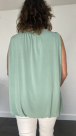 Ballon top travel licht groen +size