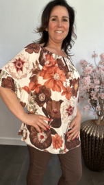 Blouse Fleur gebloemd Choco