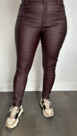 Lederlook tregging G-smack bordeaux
