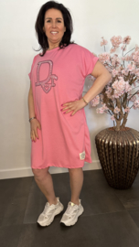 Sweaterdress Dianne bling Pink
