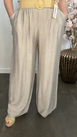 Palazzo broek Lindy met glans Taupe