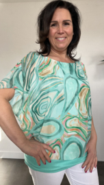 Blouse met boord Avalon mint