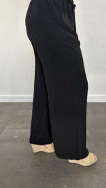 Flared crepe broek zwart