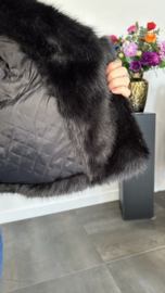Kort bontjasje zwart (fake fur)