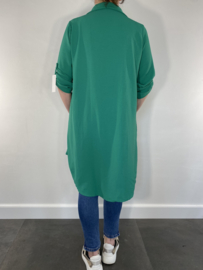 Blouse/ tuniek Liz met kraag groen SALE