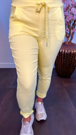 Comfy joggjeans Geel +SIZE