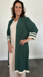 Kaftan vest crèpe donker groen