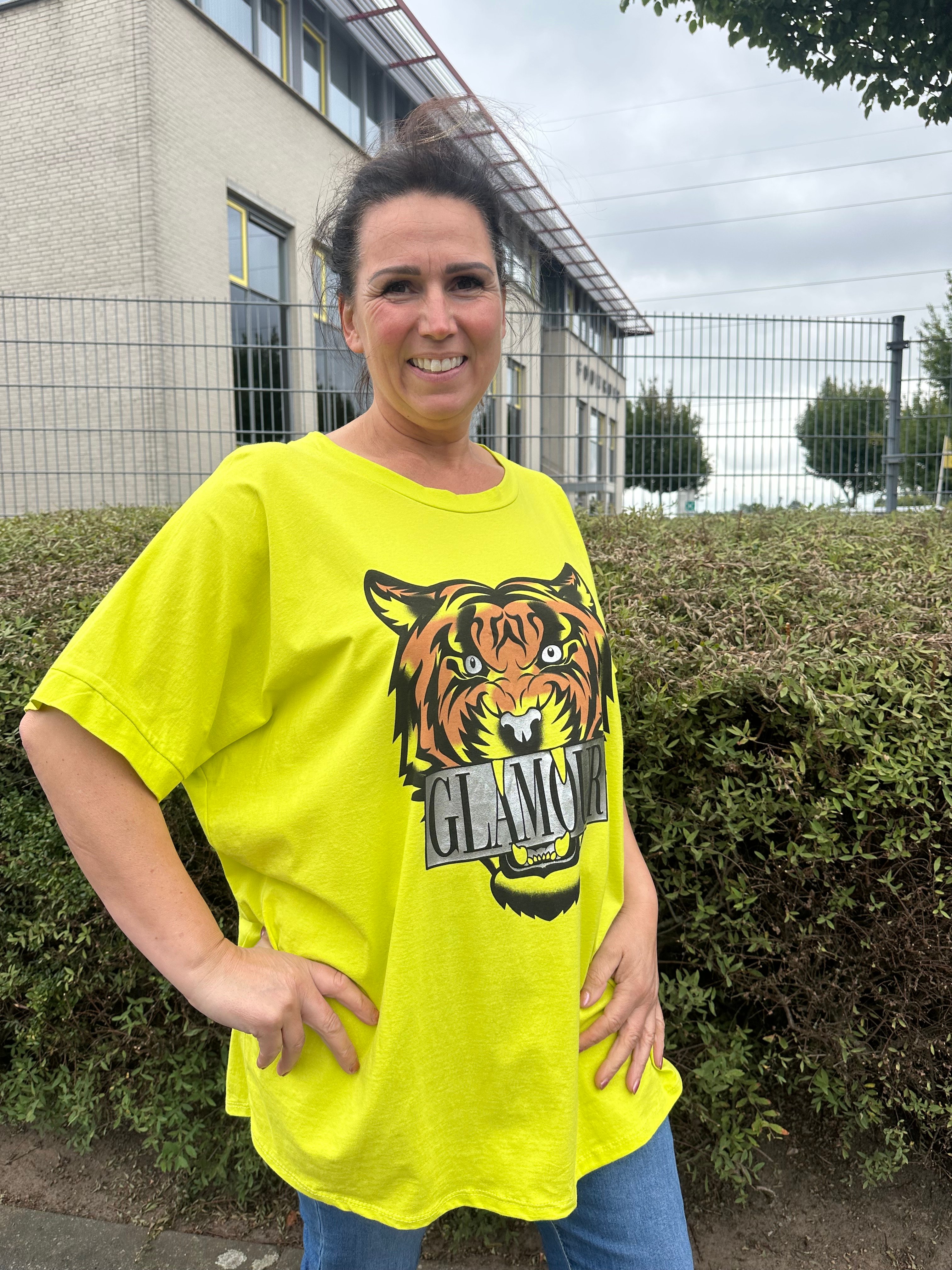 Oversized t-shirt Glamour lemon SALE