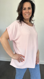Shirt Lieke met kant +SIZE roze
