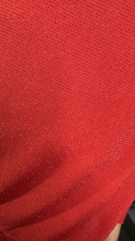 Blouse met boord sparkle rood/rood SALE