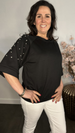Sweatshirt parels Zwart