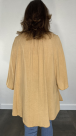 Tuniek/ blouse chantal met kant camel+SIZE SALE