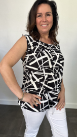 Ballon top fantasy zwart