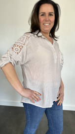 Blouse met kant Steffie zand