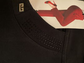 Tregging fleece gevoerd glitter zwart