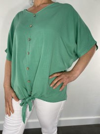 Blouse met knoop Dafne groen