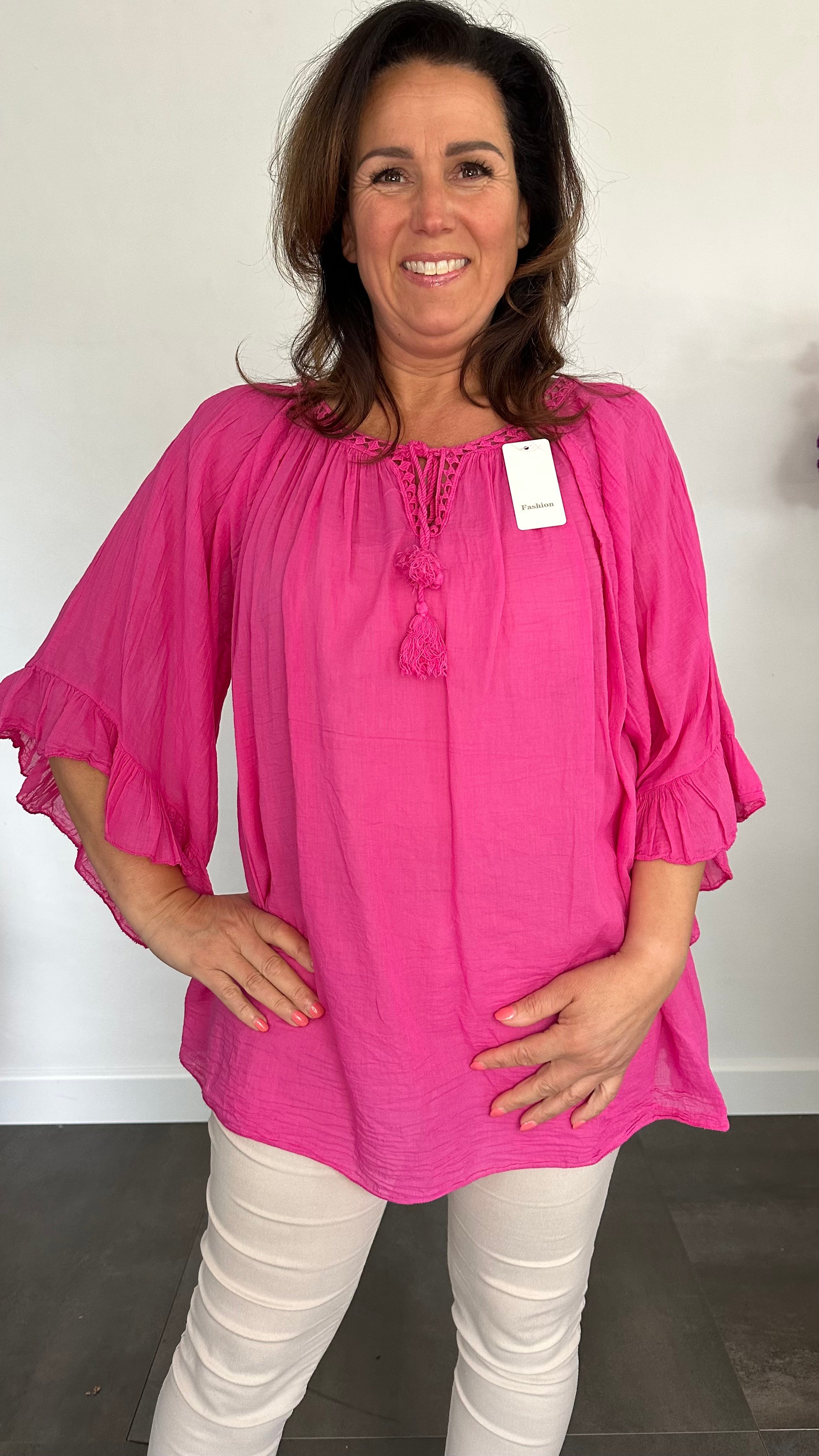 Blouse Veronica UNI +SIZE fuchsia