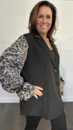 Blazer met pailletten + SIZE Panter zwart