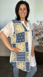 Blouse/ jurk Nicole jeans mesh bloem