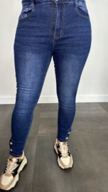 G-smack stretch jeans met knopen