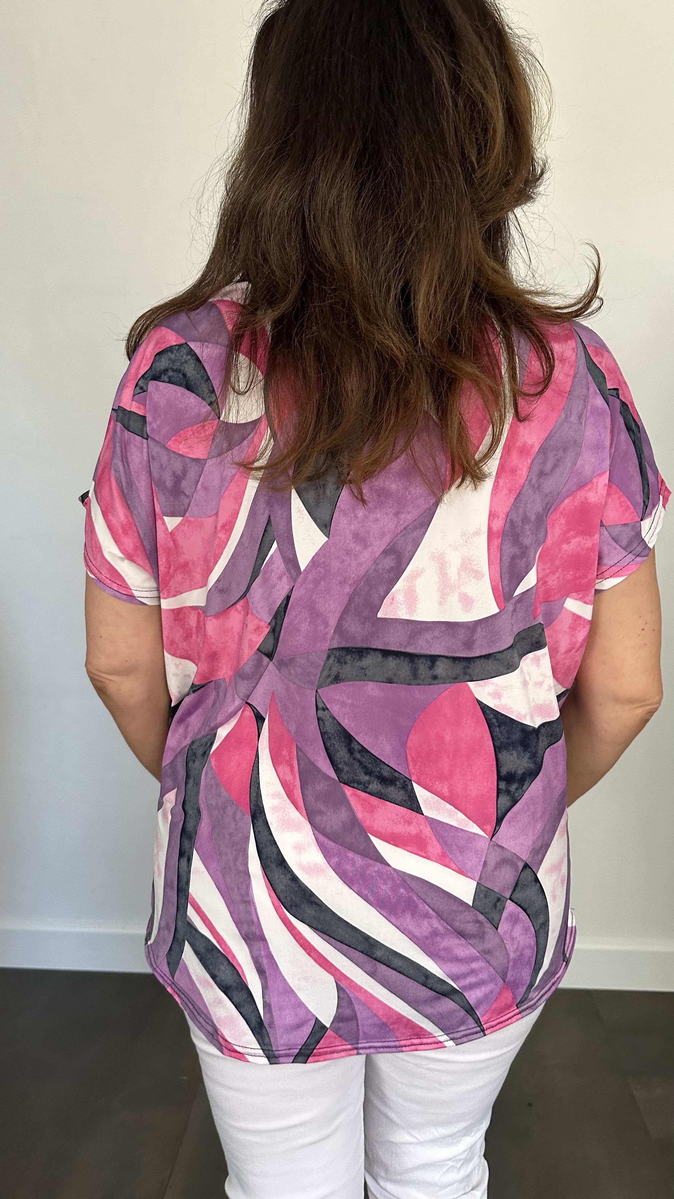 Shirt Zipp retro waves lila