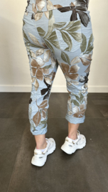 Joggjeans leaves  blauw