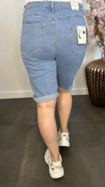 Bermuda stretch Jeans met omslag