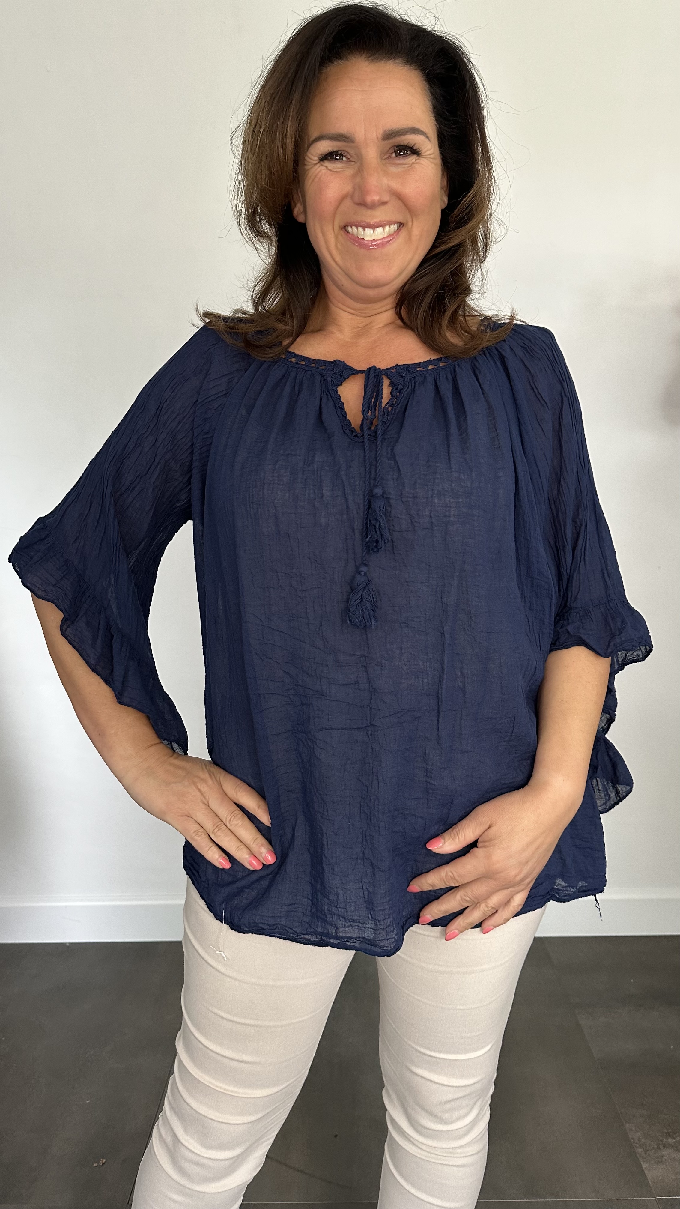 Blouse Veronica UNI +SIZE marine