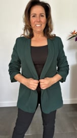 Blazer Marjan met gesmokte mouw flessen groen