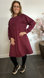 Jurk/ tuniek 2d print NY Bordeaux