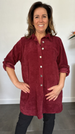 Baby rib blouse bordeaux