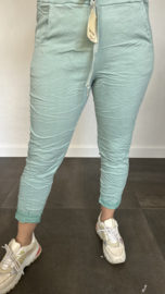 Comfy joggjeans zeegroen (standaard)