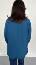 Blouse GiGi met pofmouw petrol