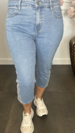 Capri stretch Jeans met glitter