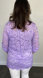 Kanten blouse Kyra 2-delig lila