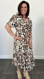 Jurk Liona soft panter beige