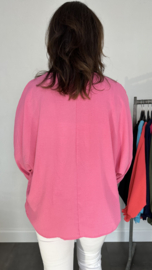 Blouse Femke met ketting en gesmokte boord pink