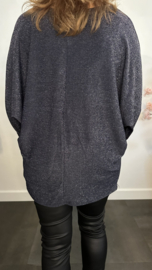 Top Lucy zilver sparkle Marine