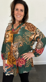 Blouse claire paisley groen