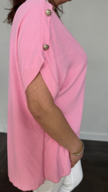 Shirt Nina met knoopjes pink