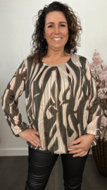 Ballon blouse Claudia met strass Army