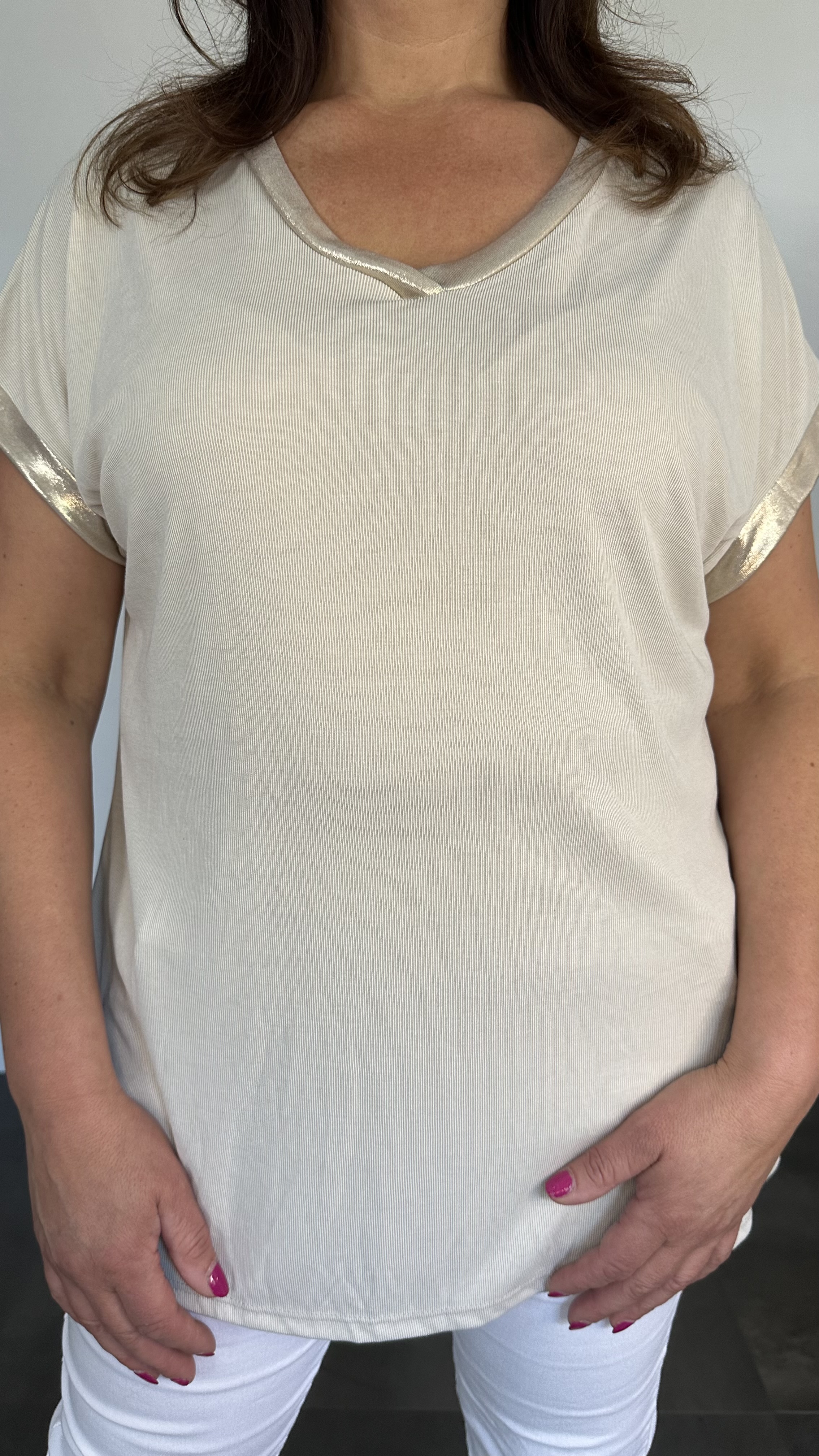 Shirt Milou goud/zand