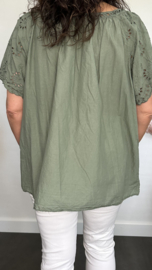 Broderie blouse Olivia Army