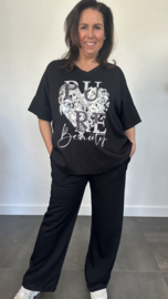 Comfy pak panter Love zwart