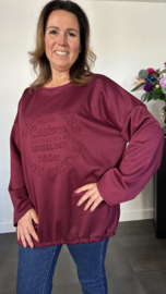 Sweater Custom +SIZE bordeaux