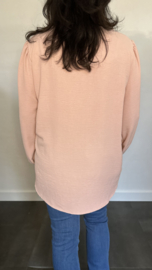 Top Nelly met plooitjes Oud roze