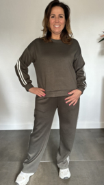 Comfy pak met dubbele bies army
